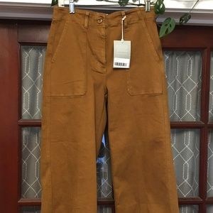 Everlane mustard/ brown cargo pants size 4 new with tags